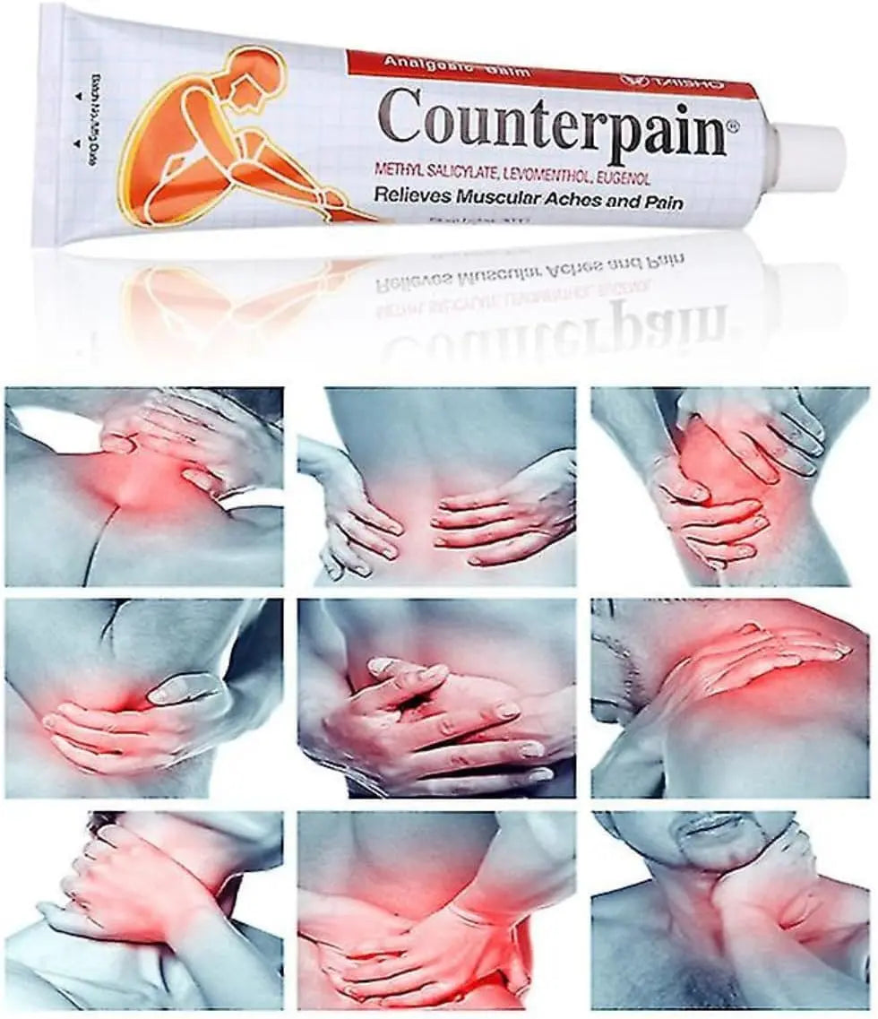 Counterpain® Warm Balm for Temporary Relief of Minor Muscular Aches and Pain, Methyl Salicylate, Levomenthol, Eugenol, Made in Indonesia Counterpain uk supplements