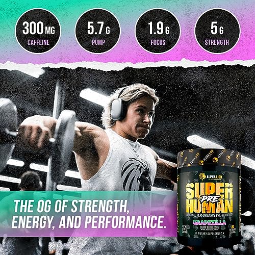 ALPHA LION Superhuman Pre Workout Powder, Beta Alanine, L-Taurine & Tri-Source ALPHA LION uk supplements
