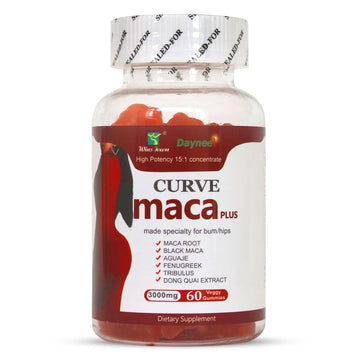 Wins Town Maca Plus Gummies 3000mg, Glute Boost Vitamins for Women, Supports Curves, Energy & Skin Health, Strawberry Flavor, Vegan, 60 Count Wins Town uk supplements