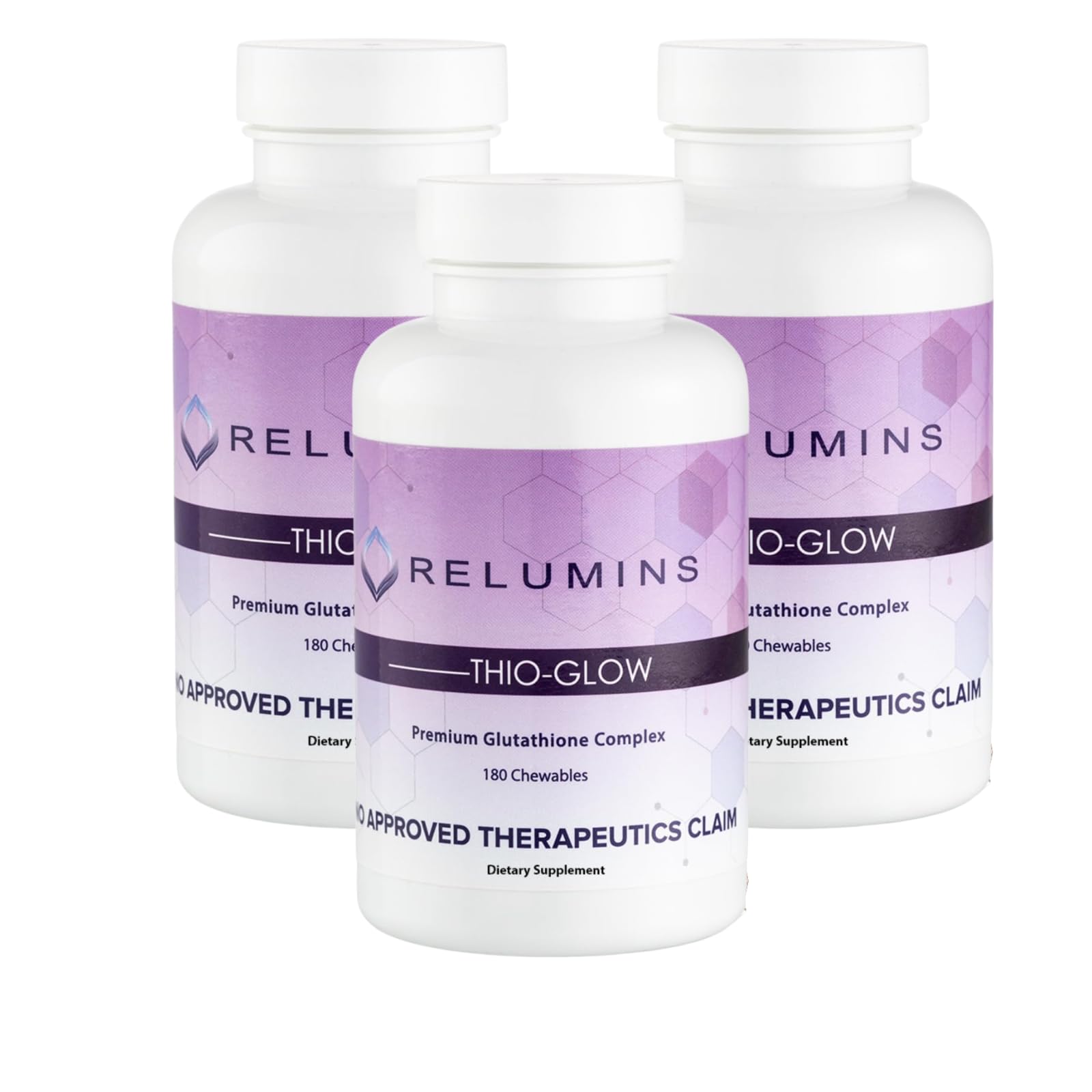 Relumins Thio-Glow Chewable Sublingual Glutathione Complex with Biotin, VIT C & E, Plus Grapeseed Polyphenols – 330mg Gluta Per Serving – 4X Effective, Ultimate Wellness Gift for Moms x 3 Bots Relumins uk supplements