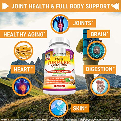 Turmeric Curcumin with BioPerine 1950mg - Natural Joint & Healthy Inflammatory FRESH HEALTHCARE uk supplements