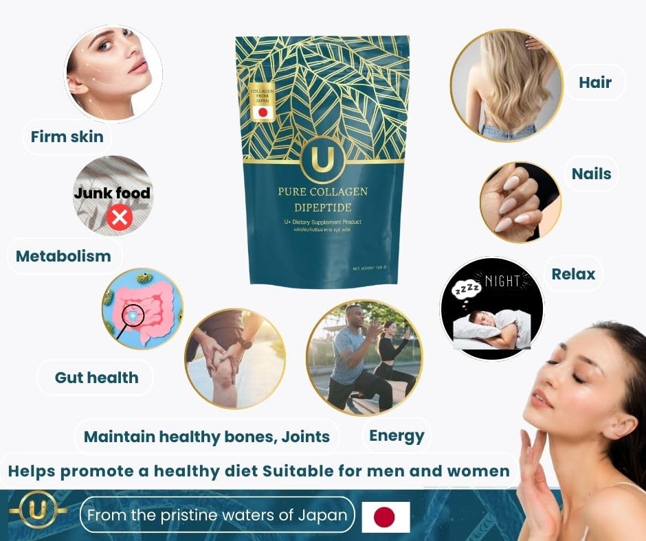 U+ Pure Collagen Dipeptide Supplement - Advanced Hydrolyzed Collagen Powder for Skin, Hair U+ Pure Collagen uk supplements