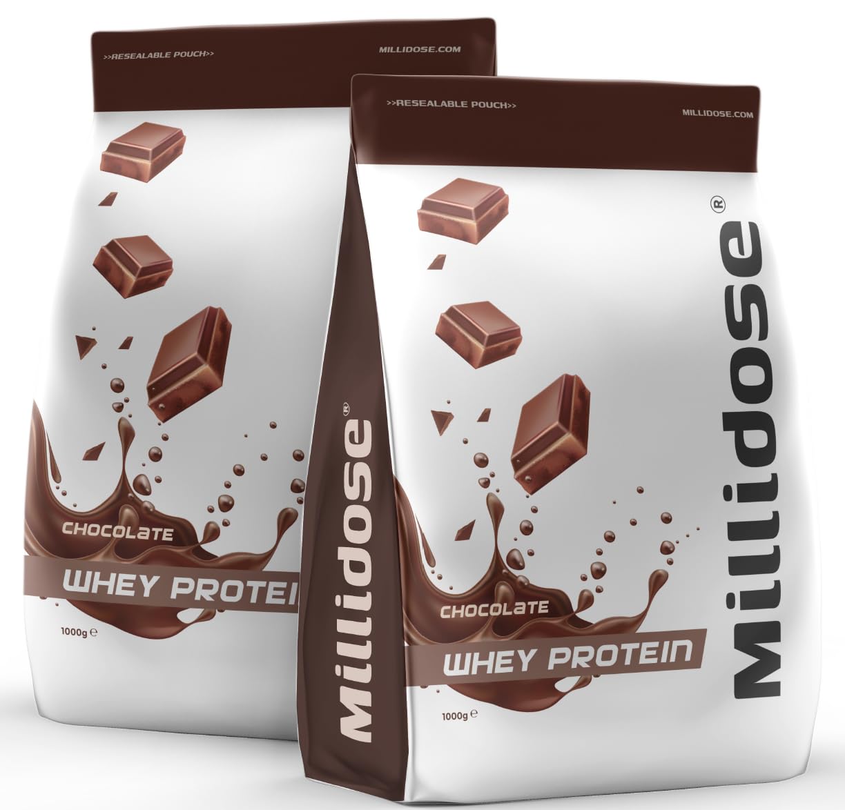 Millidose Chocolate Whey Protein Powder - 1kg of High-Protein Blend with 36g per Serving Generic uk supplements