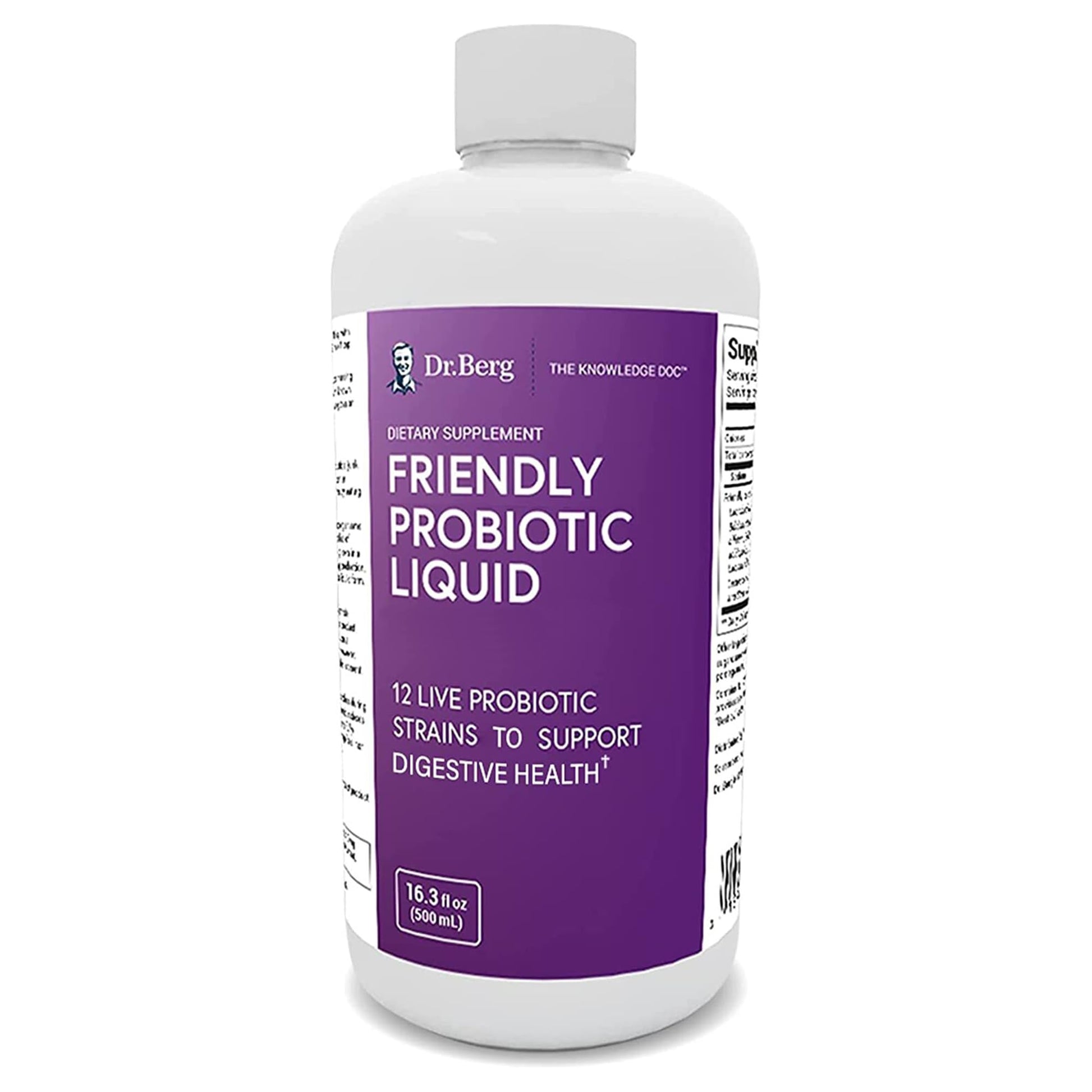 Dr. Berg's Friendly Probiotic Liquid Supplement Drink Mix w/ 12 Live Probiotics Strains Dr. Berg Nutritionals uk supplements