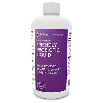 Dr. Berg's Friendly Probiotic Liquid Supplement Drink Mix w/ 12 Live Probiotics Strains Dr. Berg Nutritionals uk supplements