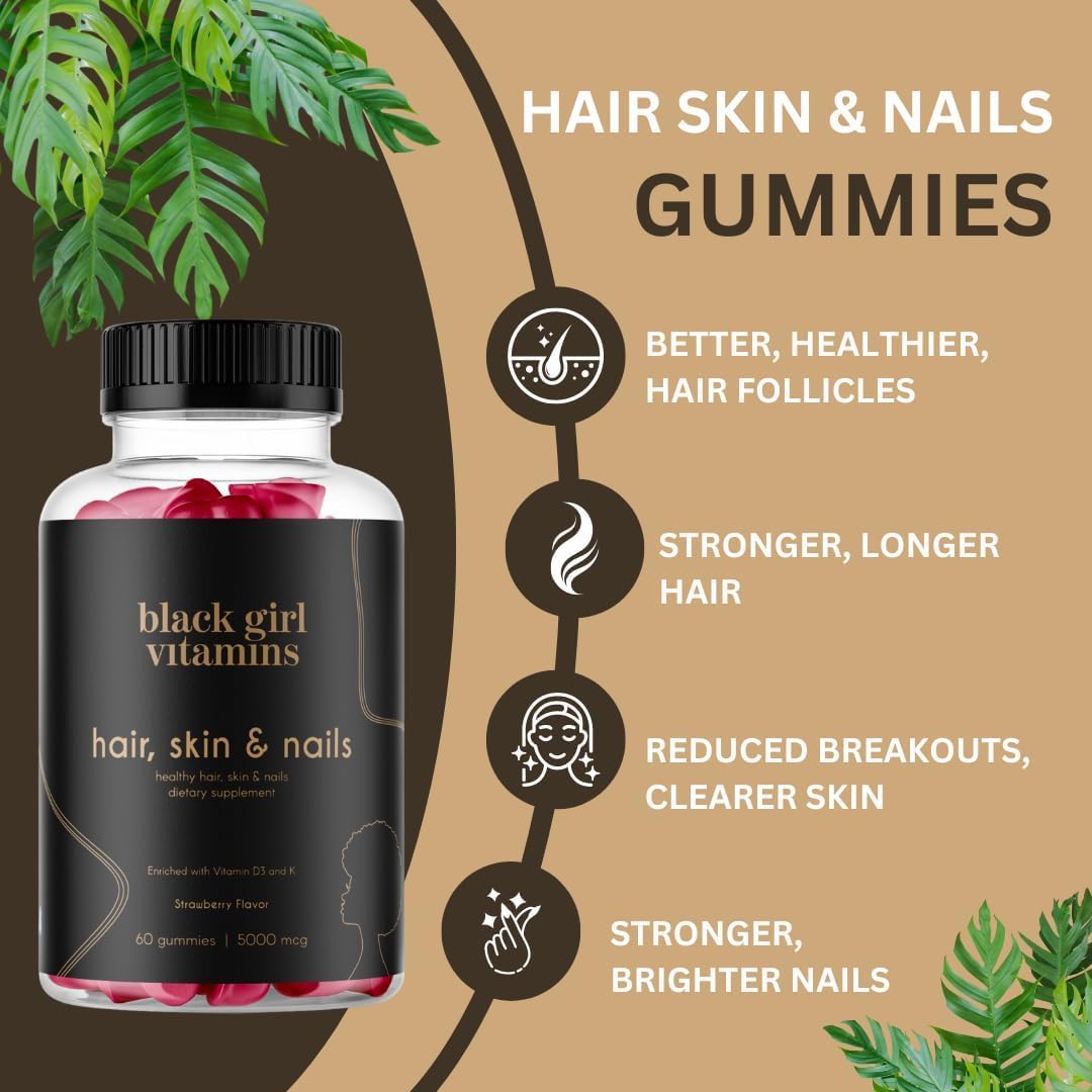 Black Girl Vitamins Complete Wellness Essentials - 30-Day Bundle with D3 Gummies, Probiotics, Hair-Skin-Nails + Sea Moss - 8 Key Nutrients for Immune, Skin & Energy Support Black Girl Vitamins uk supplements