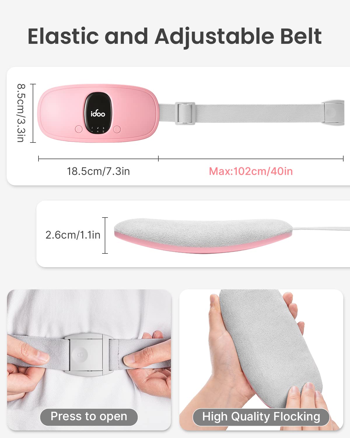 FSA HSA Eligible Portable Cordless Menstrual Heating Pad, iDOO Period Heating Pads iDOO uk supplements