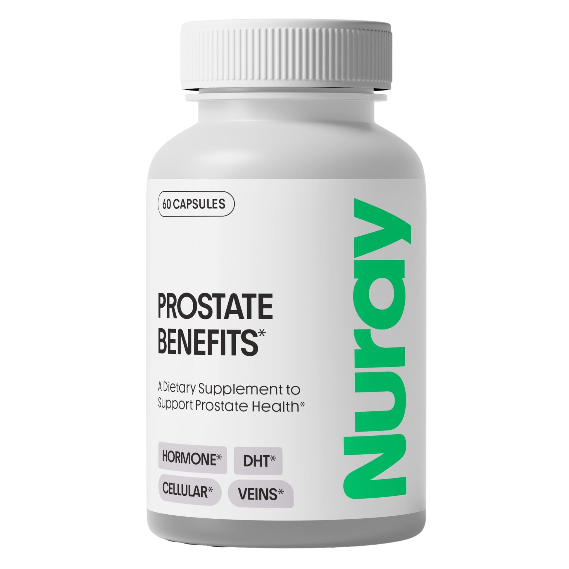 Nuray Prostate Support Supplement for Men and Women with Saw Palmetto, Vitamin C, Vitamin E, Zinc, Stinging Nettle & Alpha Lipoic Acid - 60 Vegetarian Capsules Nuray uk supplements