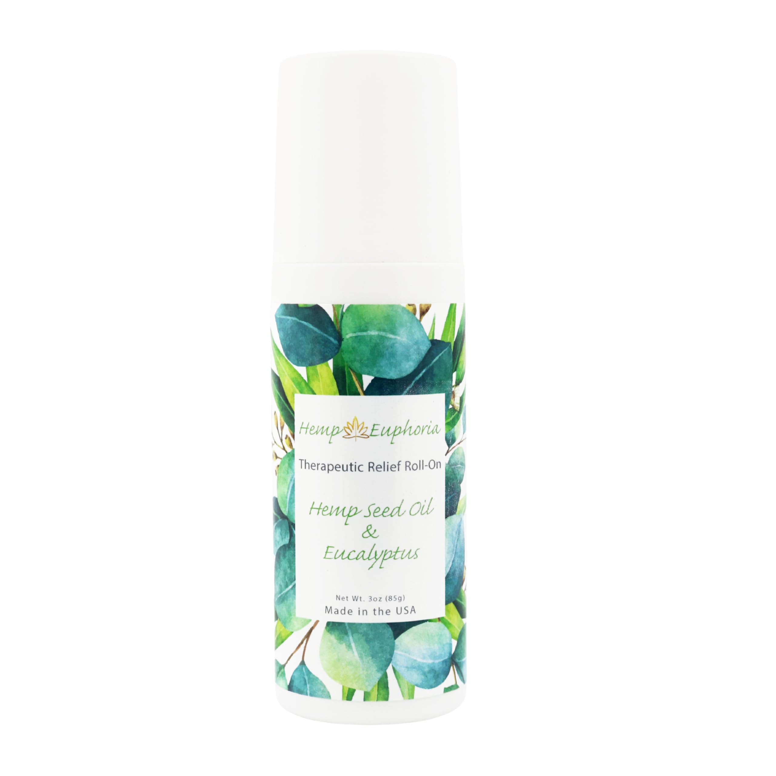 Hemp Seed Oil and Eucalyptus Joint & Muscle Discomfort Relief Roll-On Gel | USDA Certified Organic Hemp Seed Oil, Helps Relieve Sore or Tight Muscles Hemp Euphoria uk supplements
