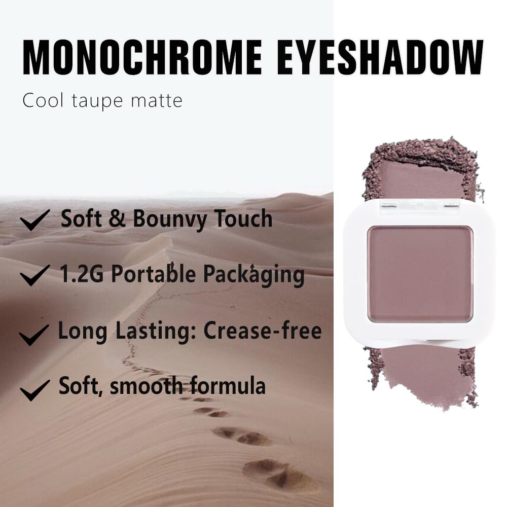 evpct Mauve Taupe Plum Matte Single Eye Shadow Palette Makeup for Older Women, Plum Lavender Purple Natural Cream Eyeshadow Palette for Green Eyes, High Pigment Mini Monochrome Eyeshadow evpct uk supplements