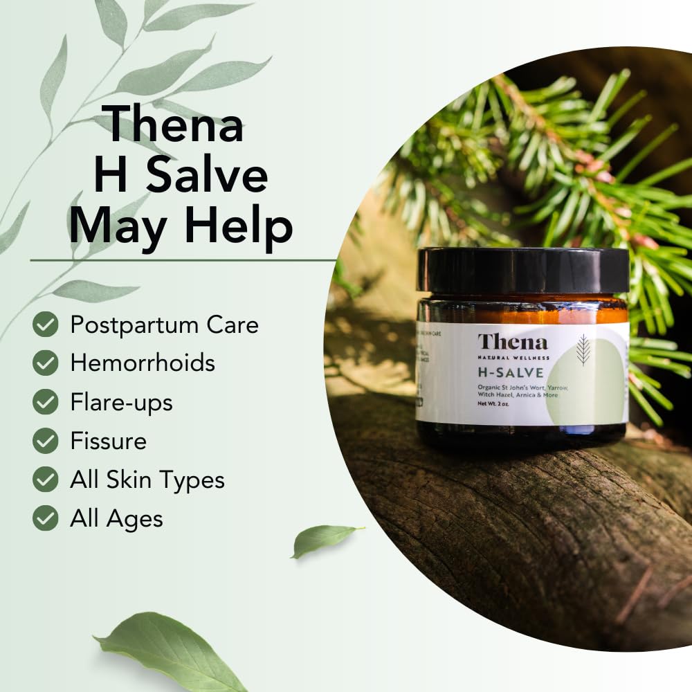 Intense Hemorrhoid Treatment Natural Hemorrhoid Relief Cream, Max Strength Herbal Anal Fissure Relief Ointment with Organic Witch Hazel for Postpartum Piles, Best with Thena Sitz Bath Soak Women Men THENA Natural Wellness uk supplements