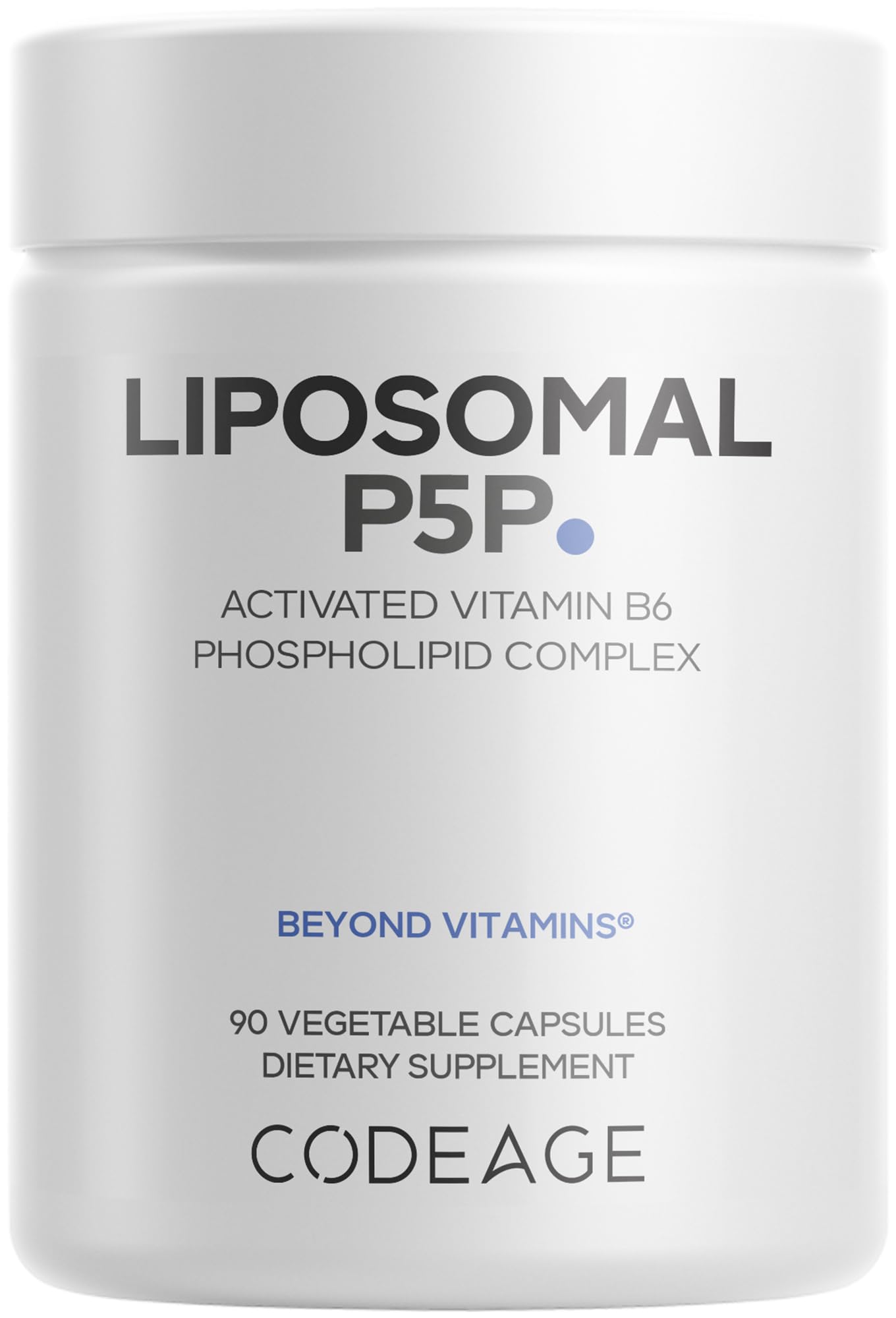 Codeage Liposomal P5P Supplement – Vitamin B6 as Pyridoxal-5'– Phosphate – Liposomal Delivery – Active B6 Form – 3-Month Supply – 1 Capsule Daily – Non-GMO – 90 Capsules Codeage uk supplements