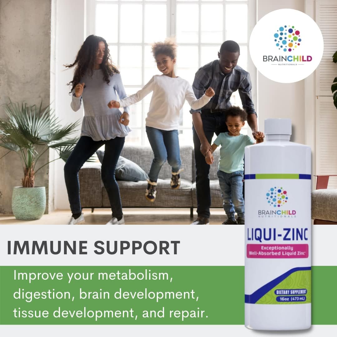 BrainChild Nutritionals LiquiZinc Liquid Formula (Unflavored 16oz) BrainChild Nutritionals uk supplements