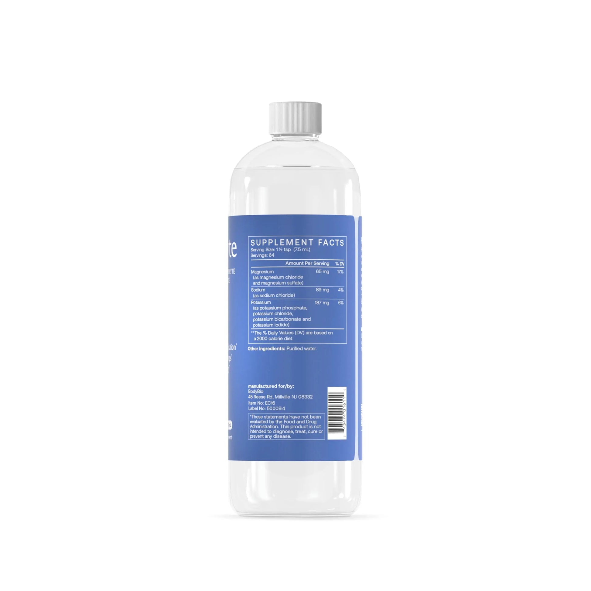 BodyBio e-lyte - Liquid Electrolyte Concentrate for Clean Hydration, Energy & Cramp Relief - No Sugar, No Artificial Flavors, No Fillers, Keto Friendly BodyBio uk supplements