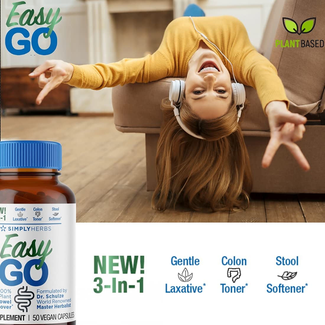 Dr. Schulze's Easy GO Bowel Mover - Formulated Gentle Laxative, Colon Toner & Stool Dr. Schulze's uk supplements