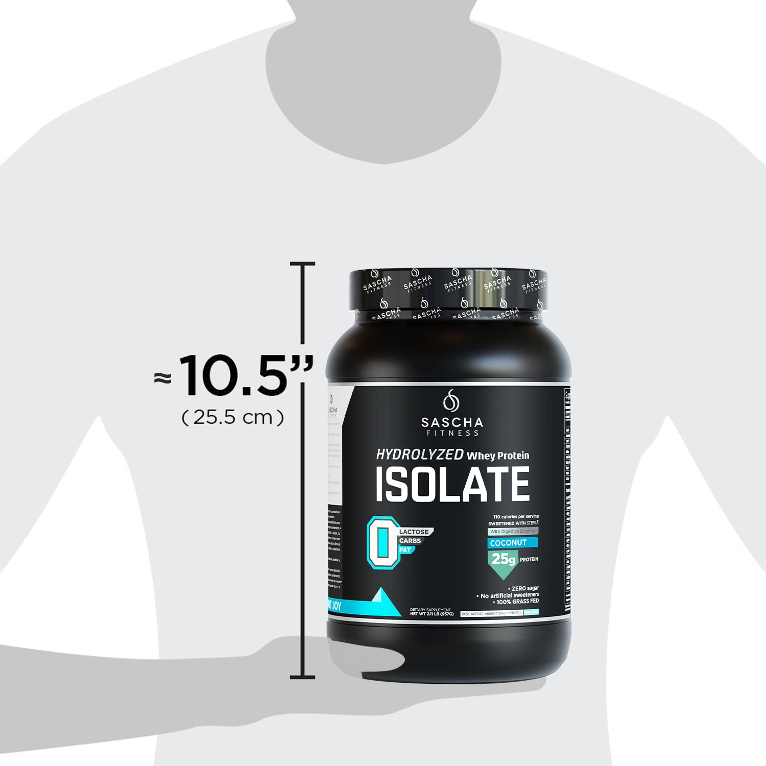 SASCHA FITNESS Hydrolyzed Whey Protein Isolate,100% Grass-Fed (2 Pounds, Coconut) SASCHA FITNESS uk supplements