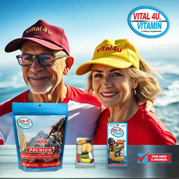 VITAL 4U® Vitamin - Premium Multivitamin for Men and Women | Supports Immune System, Energy, Heart Health VITAL 4U uk supplements