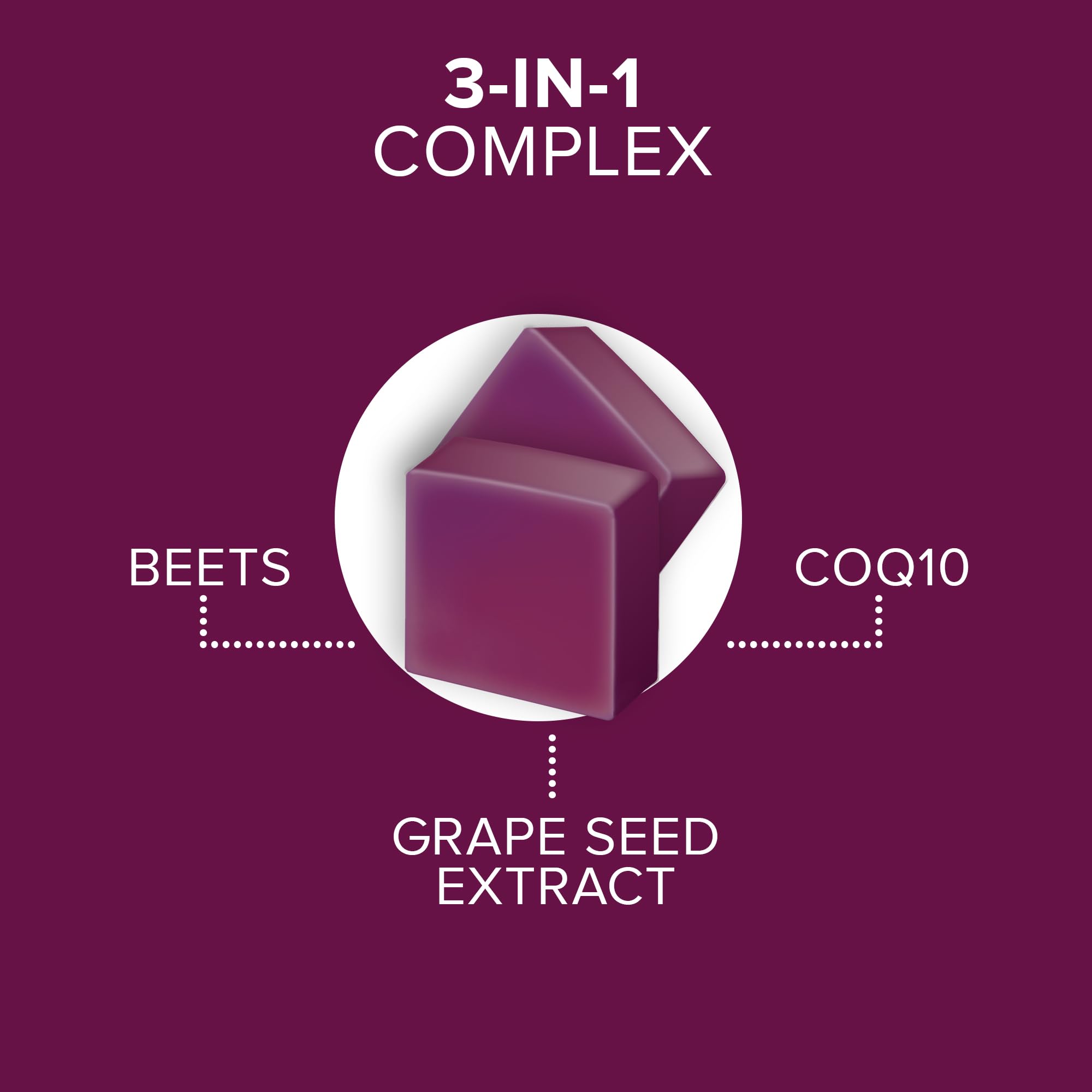 Qunol Beets Chews for Blood Pressure Support, 3 in 1 Beets + CoQ10 + Grape Seed Extract Qunol uk supplements