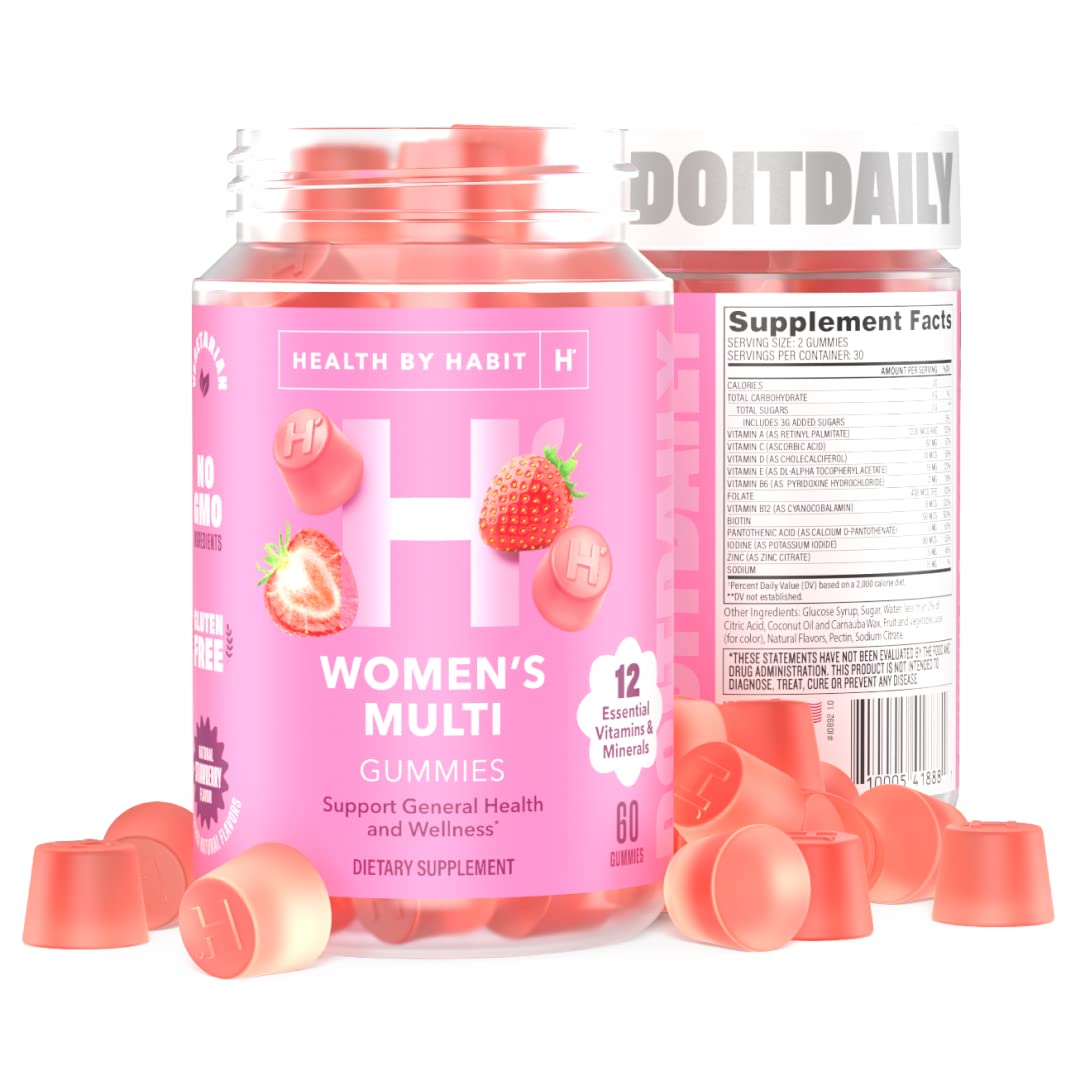 Health By Habit Womens Multivitamin Gummies (60 Gummies) - Non-GMO, Gluten Free Health By Habit uk supplements