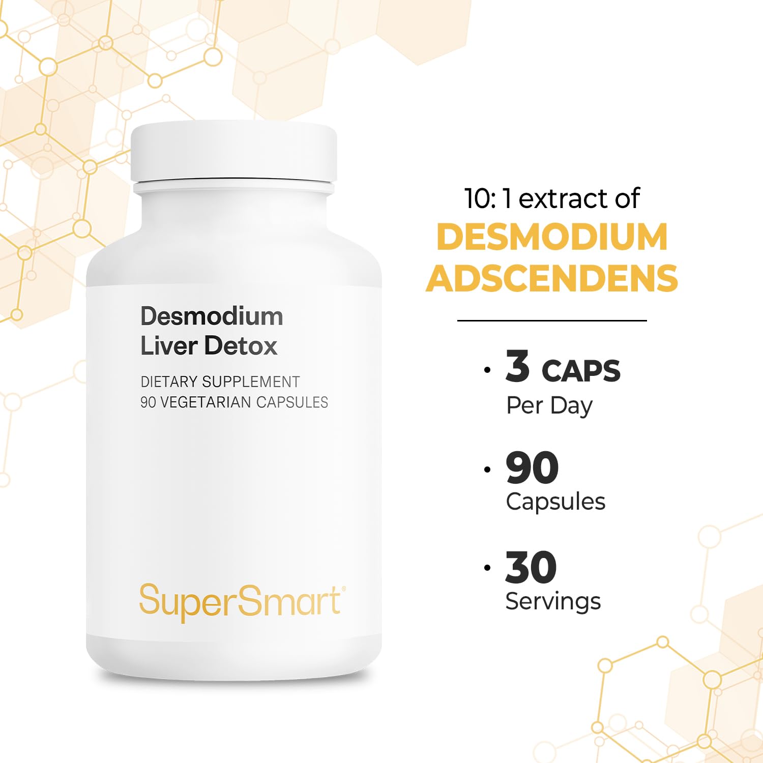 Supersmart - Desmo Forte ™ - Liver Support Supplement - 1:2 Liquid Extract of Desmodium Asdscendens | Non-GMO & Gluten Free - 250 ml Supersmart uk supplements