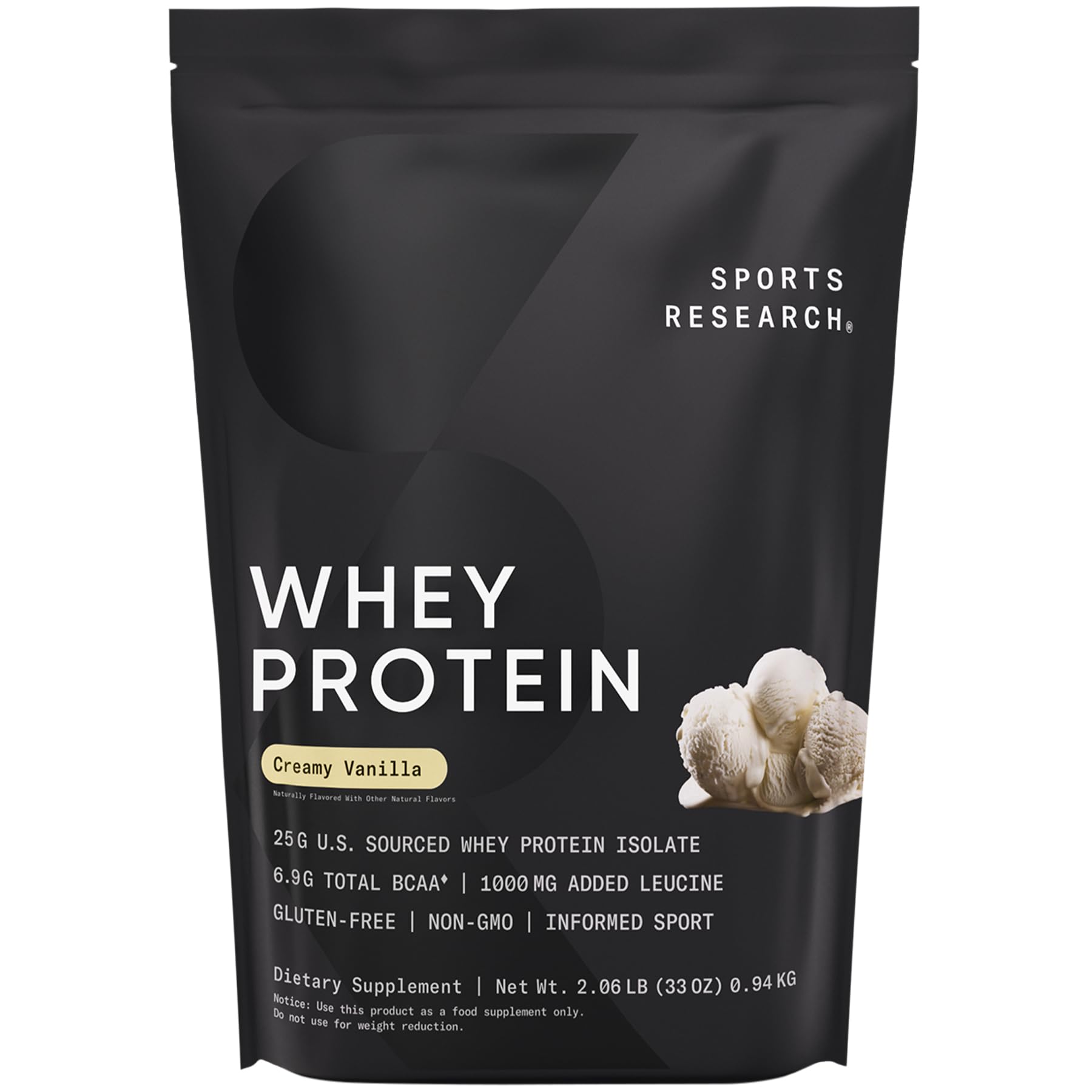 Sports Research Whey Protein Isolate - Sports Nutrition Protein Powder 25g per Serving Sports Research uk supplements