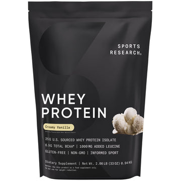 Sports Research Whey Protein Isolate - Sports Nutrition Protein Powder 25g per Serving Sports Research uk supplements