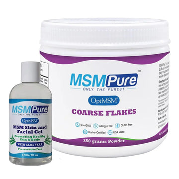 KALA HEALTH MSMPure MSM Coarse Flakes 8.8oz and MSM Gel With Organic Aloe 8oz Bundle KALA HEALTH uk supplements