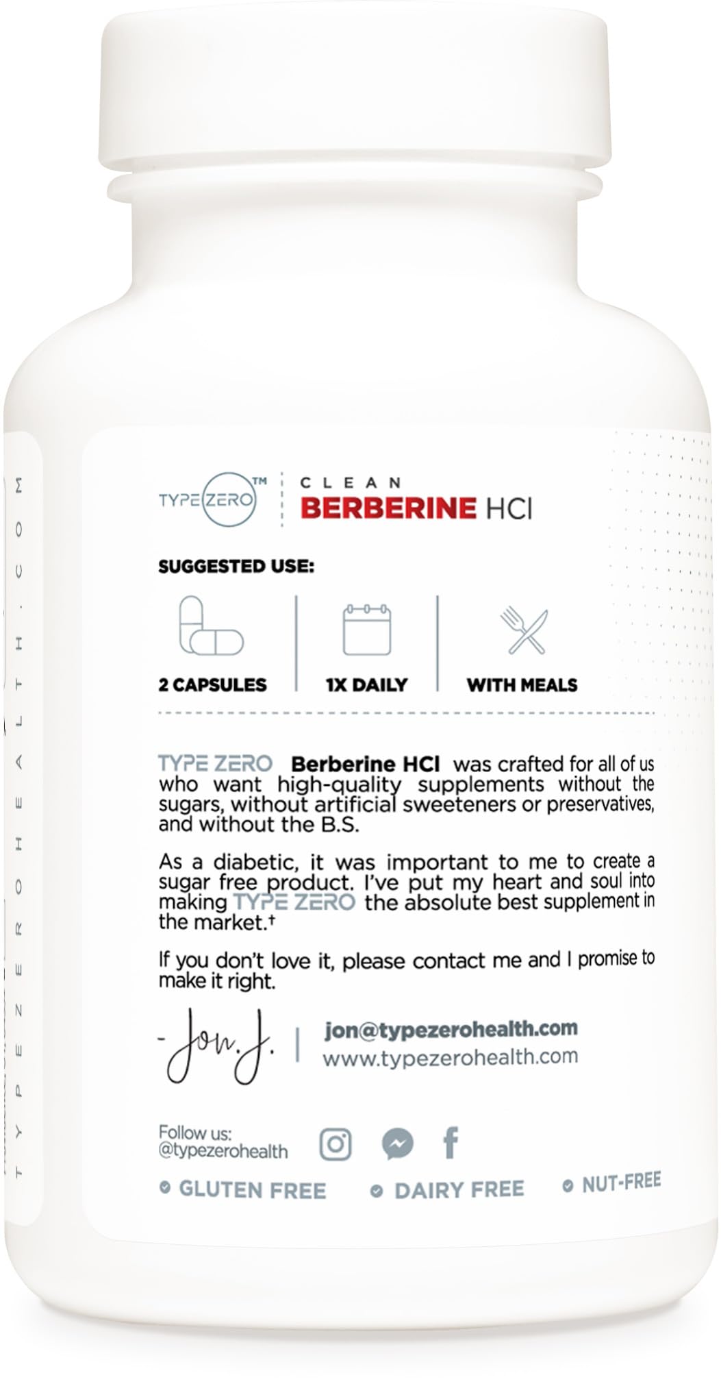 Type Zero Berberine HCL 1200mg 60 Capsules - Clean, Non-GMO, Gluten Free Supplement Type Zero uk supplements