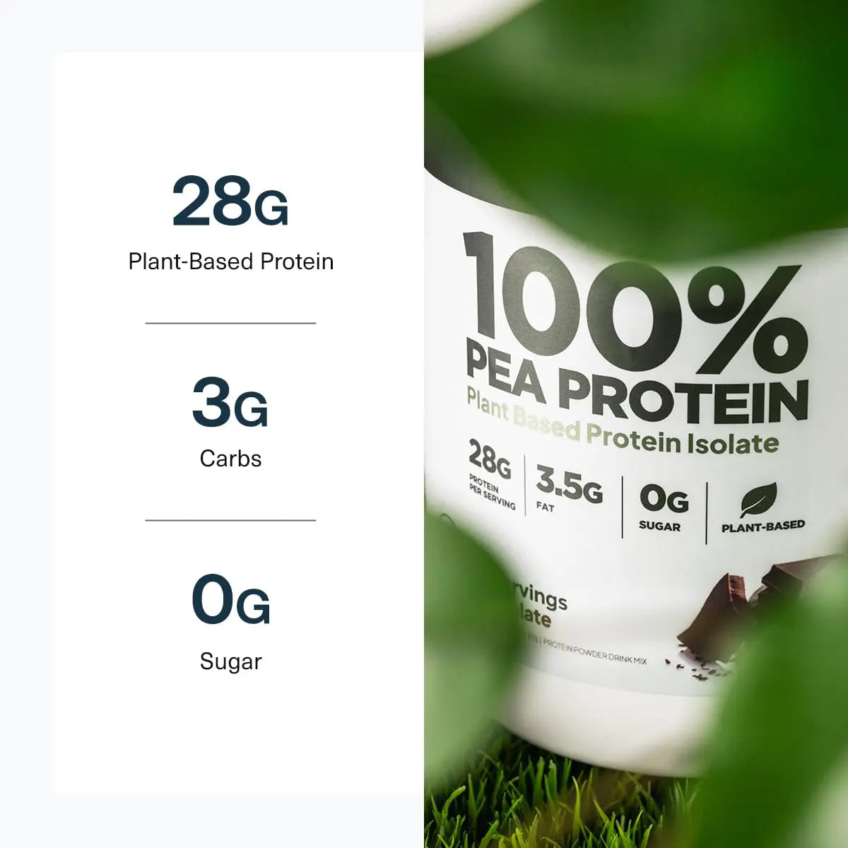 Transparent Labs 100% Pea Protein Powder - 28g Organic Plant Protein per Serving, Clean Pea Isolate Powder, USDA Organic, Vegan, Gluten-Free, Sugar-Free, Non-GMO - 30 Servings, Chocolate Transparent Labs uk supplements