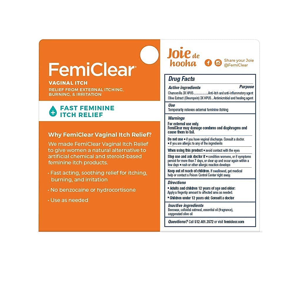 FemiClear 1-Day Yeast Infection Treatment & Vaginal Itch Relief Ointment - Fast Relief Bundle (Pack of 2) FemiClear uk supplements
