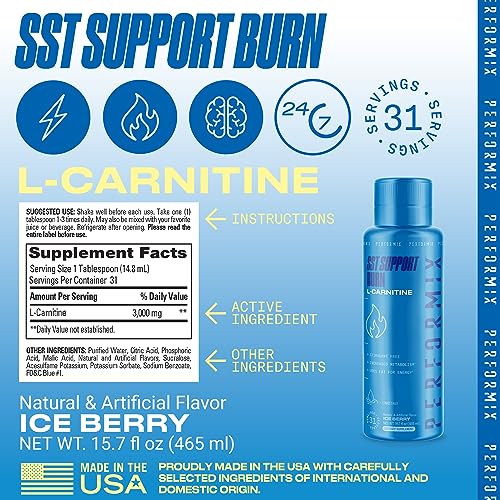 PERFORMIX - SST Support Burn - Fast-Acting L-Carnitine Liquid - Converts PERFORMIX uk supplements