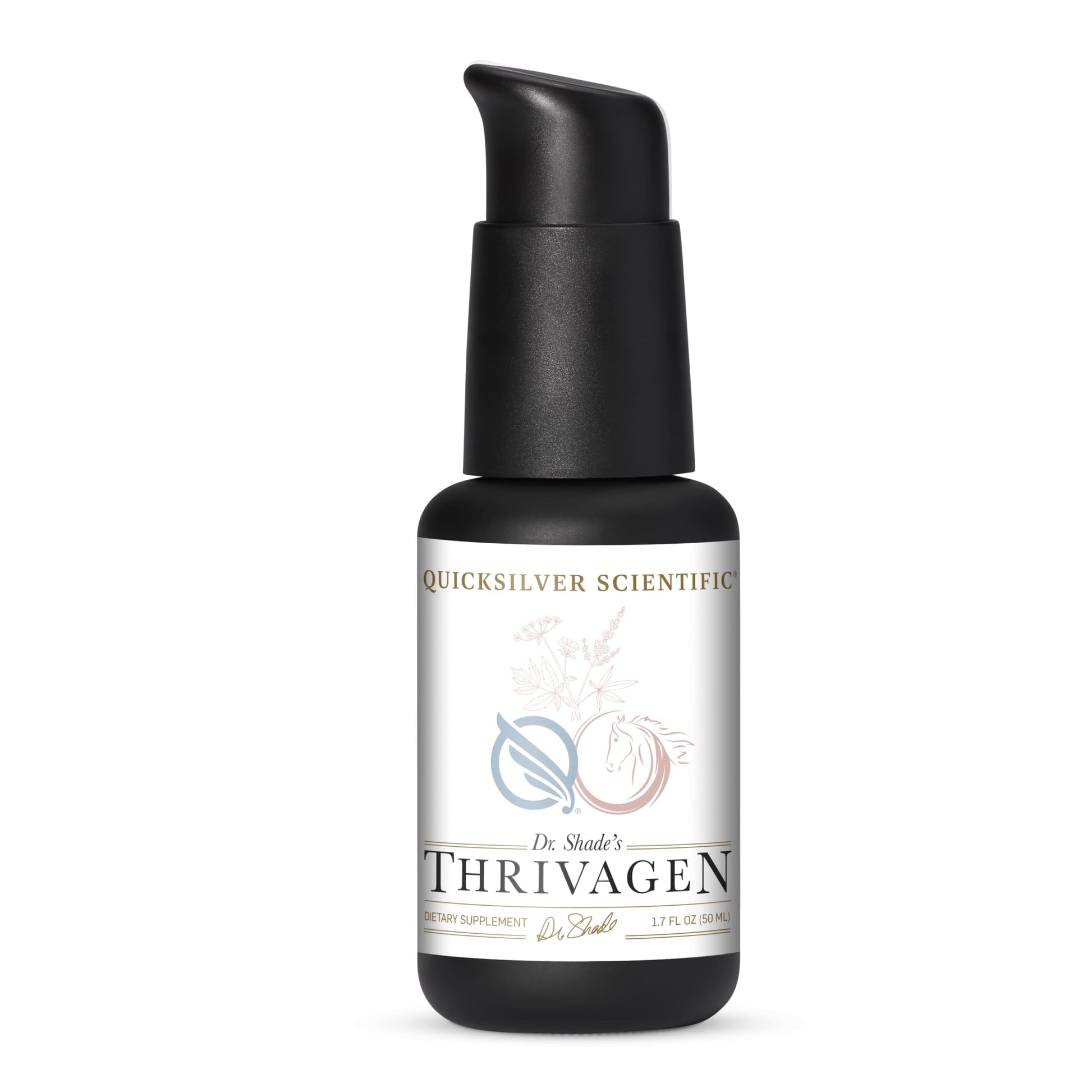 Quicksilver Scientific Thrivagen - Women's Health Supplement with 15 Energy, Hormone Balance & Adrenal Support Botanicals - Adaptogenic Herbs with Shatavari, Rhodiola & Maca Root (1.7oz / 50ml) Quicksilver Scientific uk supplements