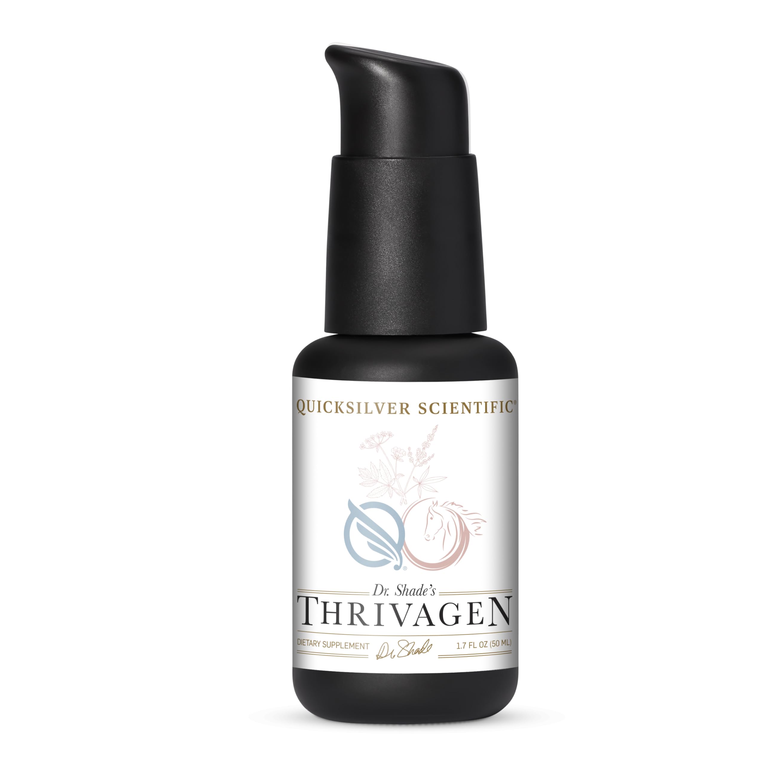 Quicksilver Scientific Thrivagen - Women's Health Supplement with 15 Energy, Hormone Balance & Adrenal Support Botanicals - Adaptogenic Herbs with Shatavari, Rhodiola & Maca Root (1.7oz / 50ml) Quicksilver Scientific uk supplements
