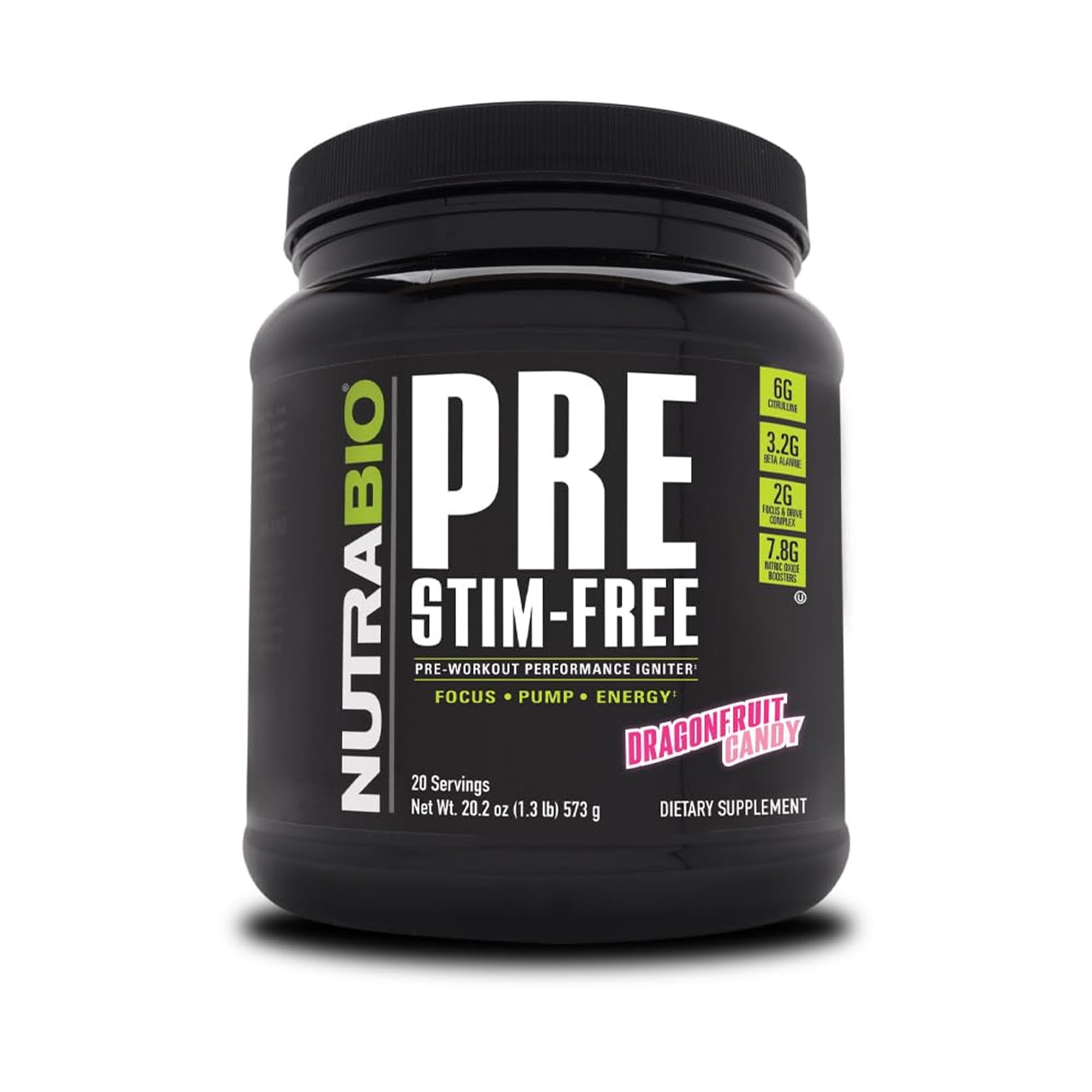 NutraBio PRE Stim Free - Caffeine Free Pre Workout Powder - Sustained Energy, Mental NutraBio uk supplements