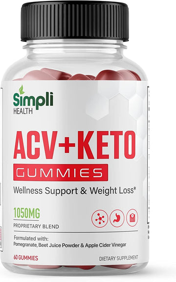 Nutrocell Simpli Health ACV Ketos Gummies Keto Apple Cider Vinegar 1050mg, Simplihealth Nutrocell uk supplements