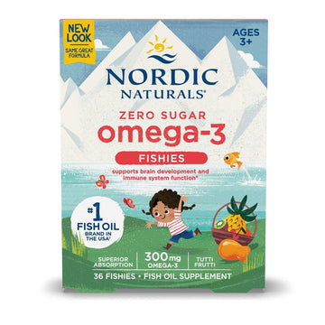 Nordic Naturals Nordic Omega-3 Fishies, Tutti Frutti - 36 Fishies - 300 mg Total Omega-3s with EPA & DHA - Healthy Brain, Mood, Vision & Immune System - Non-GMO - 36 Servings Nordic Naturals uk supplements