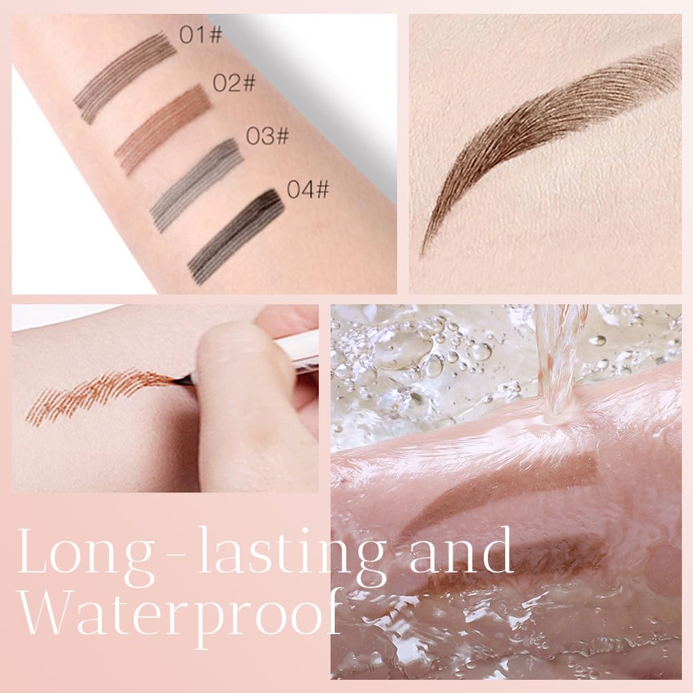 2PCS New Waterproof Brow Pencil with Micro-Fork Tip, 3D Magic Eyebrow Pencil 4-Head Split Waterproof Long-lasting,Fine Stroke Eyebrow Pen Makeup Eyebrow Pencils Stay on All Day (Brown) Generic uk supplements
