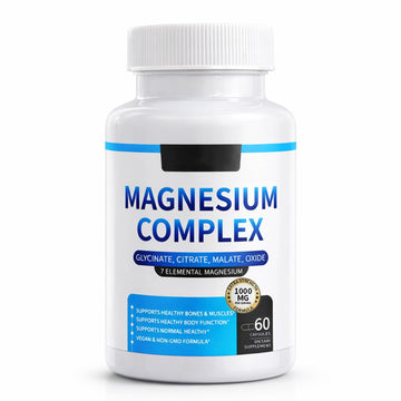 Magnesium Complex for Women & Men 1000mg — 7-in-1 Magnesium (Glycinate, Citrate & Malate) for Sleep Support, Stress Relief, Muscle Recovery — Vegan, 60 Capsules ElixAid uk supplements