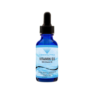 Absonutrix Vitamin D3 K2 Drops, 390mg, 4 Oz Liquid, 302 Servings, Made in USA, Quick Absorption, Quality Potent Ingredients, Non-GMO, GMP Certified, Cruelty-Free Products, Bone Strength Supplements Absonutrix uk supplements