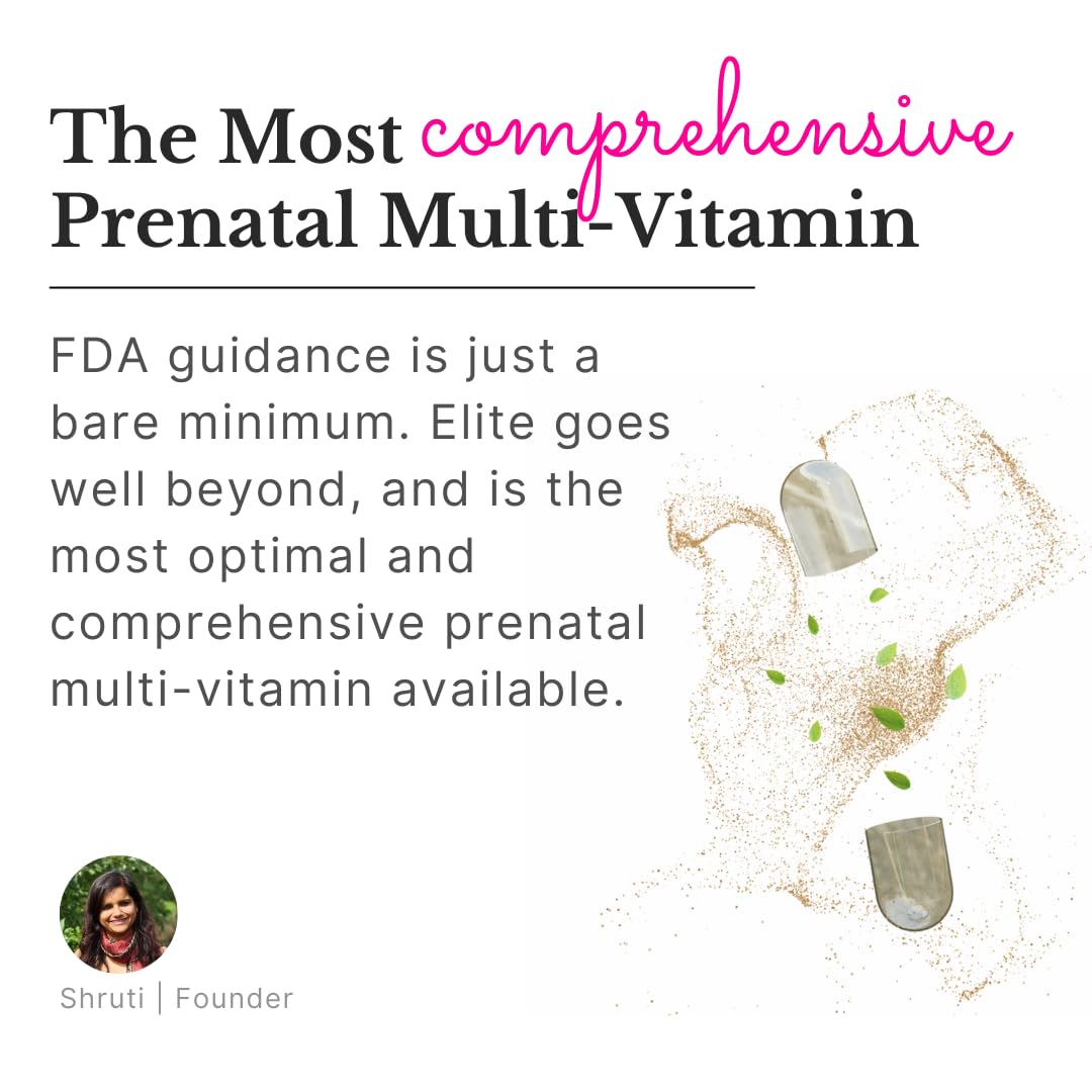 Ayurvedic Elite Prenatal Vitamins with Folate, Choline, Iron, Iodine & more | Made in USA | Optimal Bioavailability | Supports Baby's Growth and Brain Development | 30 Day Supply - OSH Wellness Freshly Moms uk supplements