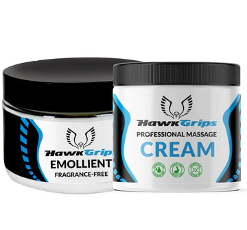 HawkGrips 8oz Massage Emollient and 8oz Massage Cream Bundle, Unscented, IASTM Massage, Cupping Therapy, Whole Body Muscle Cream, Deep Tissue Professional Massage Therapy HawkGrips uk supplements