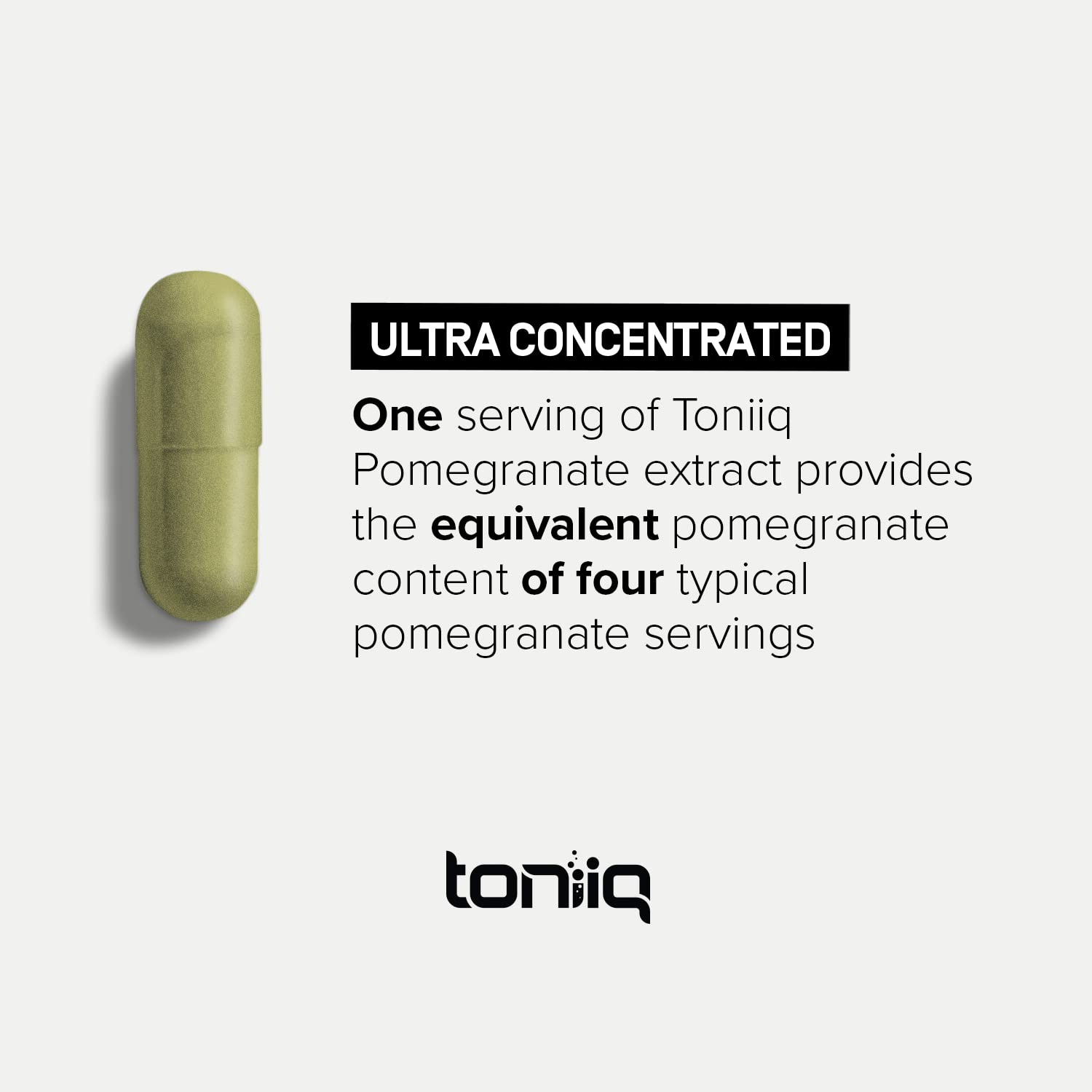 Toniiq Pomegranate Extract - Ultra High Potency 35:1 Extract with 90% Ellagic Acid - Highly Concentrated - Third-Party Lab Tested - 120 Capsules Toniiq uk supplements