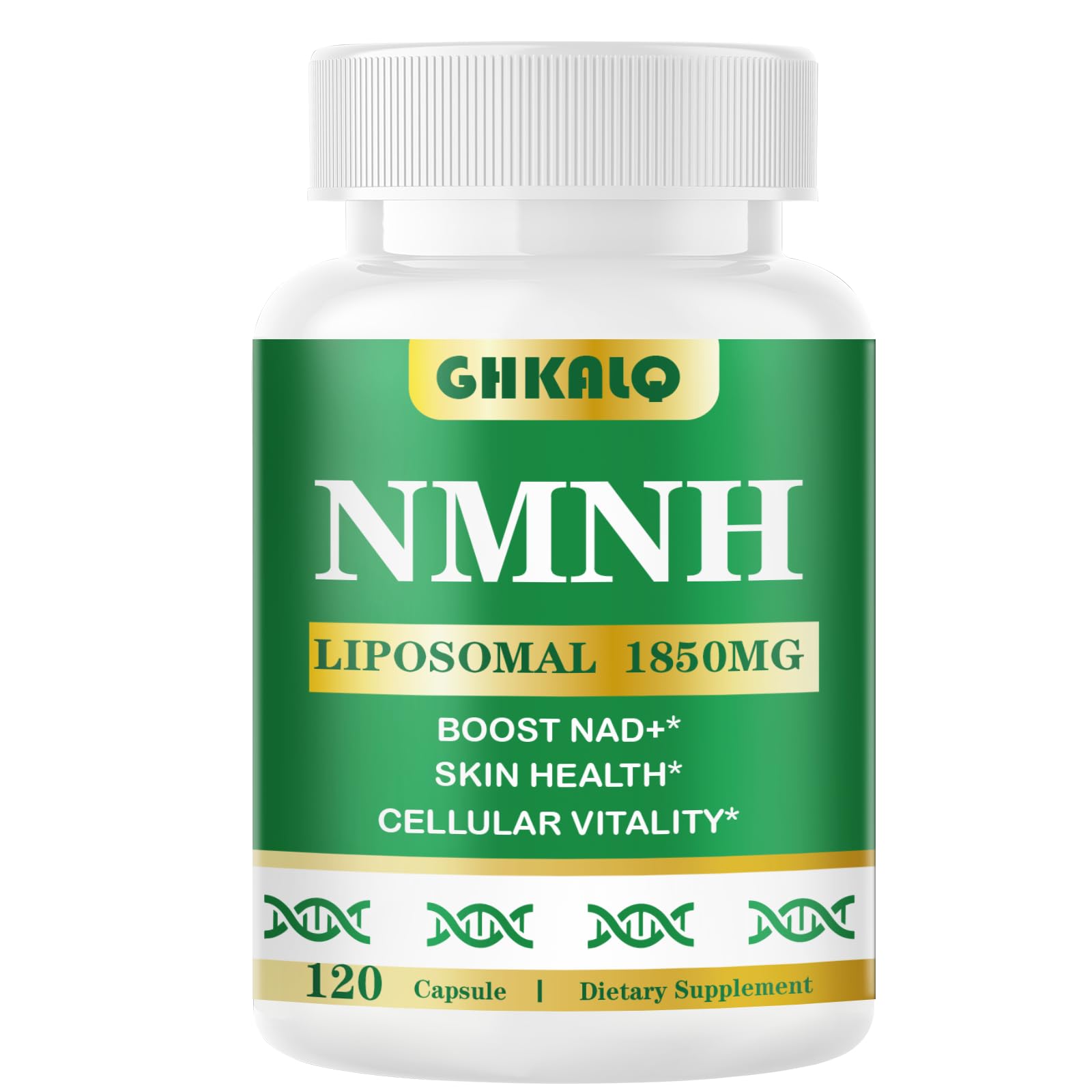 GHKALQ NMNH Supplement 1000mg,Liposomal Pure Nicotinamide Mononucleotide,Boost NAD Level with Resveratrol & Nicotinamide Riboside NR,High Absorption,for Cellular,Energy,Non-GMO,Vegan,120 Capsules GHKALQ uk supplements