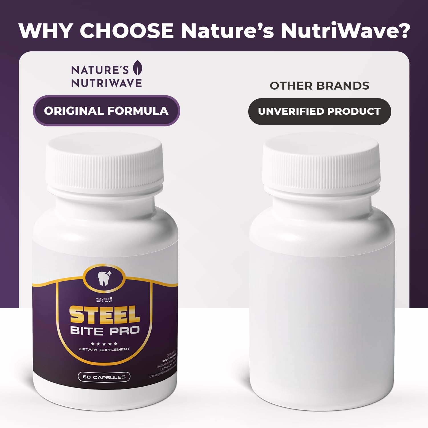 Nature’s NutriWave Steel Bite Pro Oral Wellness Supplement – 23 Plant-Based Ingredients with Zinc & Turmeric – Non-GMO, Made in USA, 60 Capsules, 1 Month Supply Nature’s NutriWave uk supplements