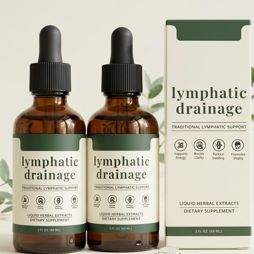 Sentk Organic Lymphatic Drainage Drops, Liposomal Herbal Blend – Supports Lymph System, Reduces Swelling, Boosts Immunity & Vitality, Enhance Clarity, Portable Dropper Design, 2 fl oz (2 Pack) Sentk uk supplements