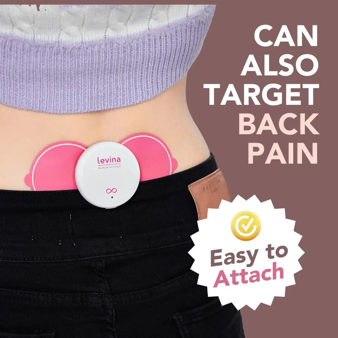 Levina Menstrual Period Relief Device - Wireless TENS Unit and Biocompatible Electrode Pads, Rechargeable, Magnetic Connection, Instant Cramp & PMS Relief, and Drug-Free, FSA HSA Eligible (RS-38) Levina uk supplements