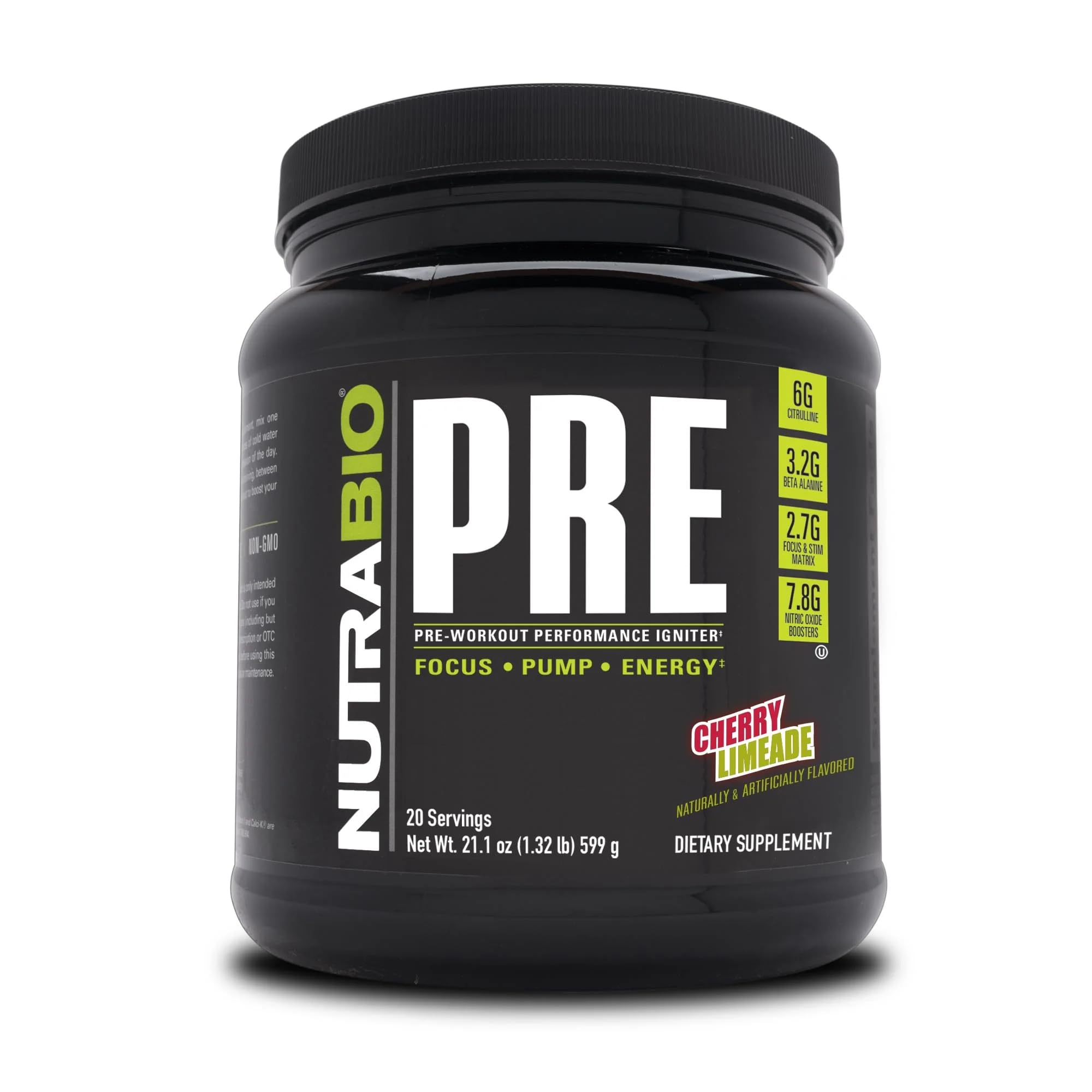 NutraBio PRE Workout V5 - (Cherry Limeade) NutraBio uk supplements