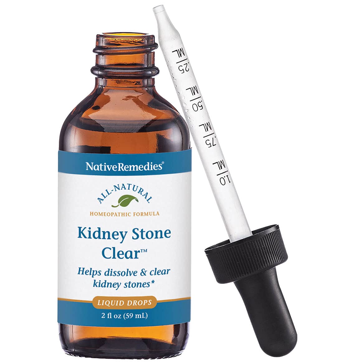 Native Remedies Kidney Stone Clear - Natural Homeopathic Formula Temporarily Helps Dissolve and Clear Kidney Stones - Relieves Pain, Nausea and Vomiting - 59 mL Native Remedies uk supplements