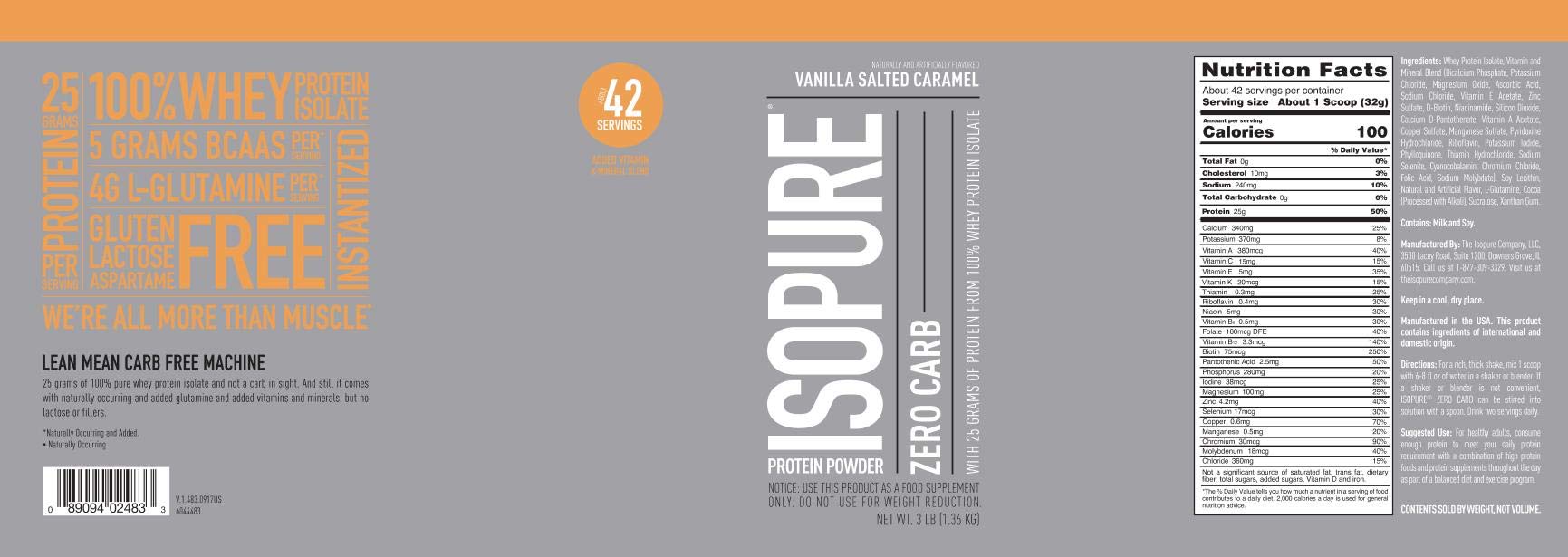 Isopure Protein Powder, Zero Carb Whey Isolate with Vitamin C & Zinc for Immune Support Isopure uk supplements