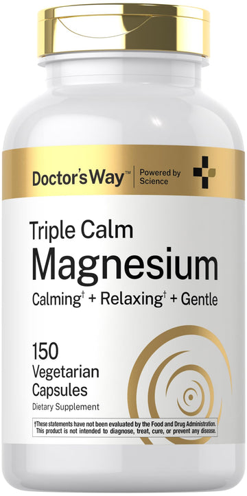 Doctor's Way Triple Magnesium Complex | 150 Capsules | Citrate, Glycinate, & Malate Supplement | Vegetarian, Non-GMO, Gluten Free Formula Doctor's Way uk supplements
